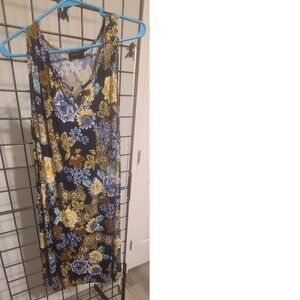 Espresso Navy Floral Shift Dress - Size 2X